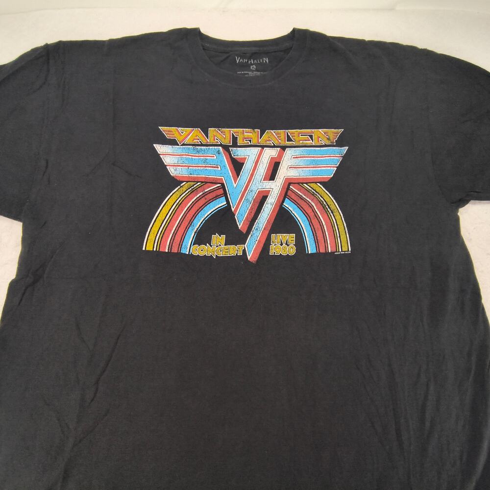 Van Halen Band Crew Neck Short Sleeve Shirt Adult Mens Size Extra Large XL Black